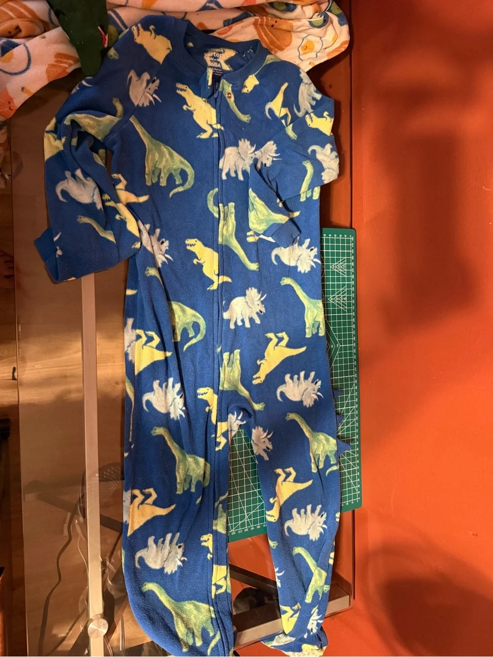 Carter's Kids Fleece Pajama Set - Blue, Green & Pink Prints